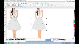CorelDRAW apparel design work screenshot 