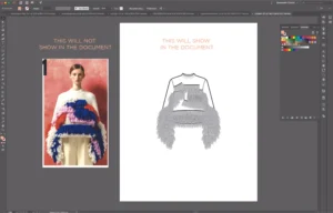 fashion work screenshot on Adobe Illustrator